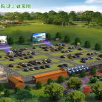 汽车影院鸟瞰图 汽车影院高清鸟瞰图 汽车电影院 1920*1080
